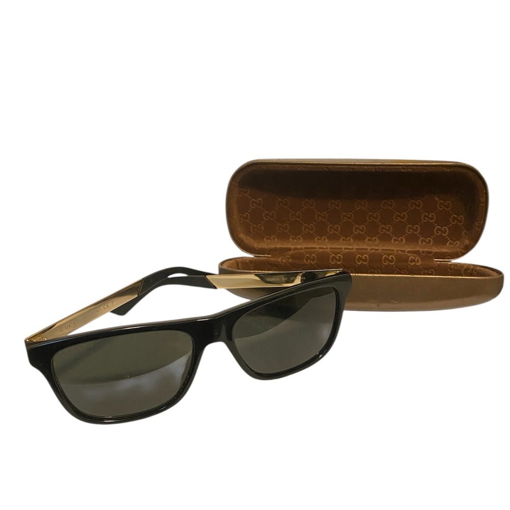Gucci Black Sunglasses with Brown Case